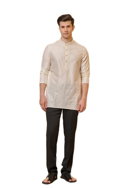 tasva Ivory Single Kurta | Ethnic WEAR | Ivory-picture-12