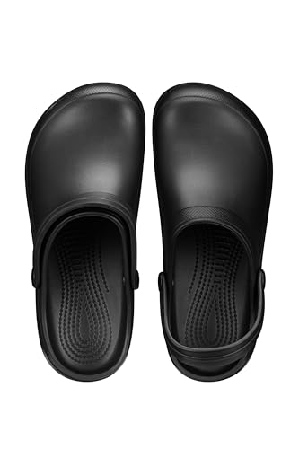 ESTRO Gartenclogs Damen Clogs Gummi - Gummi Gartenschuhe Damen Clogs Garten Leicht Gummischuhe Sommer F07 (41 EU, Schwarz)