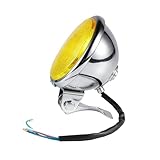 [Style vintage et design durable] Améliorez l'esthétique de votre moto avec ce phare en métal vintage robuste conçu pour améliorer le look classique de votre moto.la coque en métal épais et l'abat-jour en verre assurent la durabilité tout en conservant un attrait rétro intemporel qui se démarque lors de n'importe quelle balade.