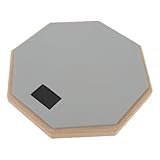 UPALDHOU Silent Drum Pad, 12 -Zoll -Gummi Übungsblock mit 2 Trommelstäben, Stoßdämpfung, Apartmentfreundlicher Trommelkit für den Heimgebrauch, Imitieren Sie die Echte Trommelrebound (GRAY)