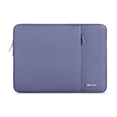 Image of MOSISO Laptop Case 13 inch, 13 inch Laptop Sleeve Compatible with MacBook Air M4 M3 M2 M1 2025-2018 / Pro M2 M1 2025-2016, Polyester Vertical Computer Sleeve Bag with Pocket, Lavender Gray