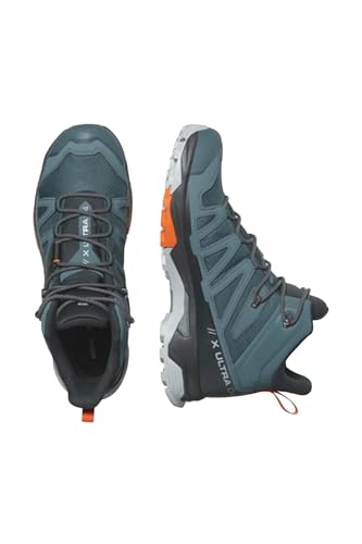 Image of Salomon Mens Salomon Men's X Ultra 4 Mid Gore-tex Hiking Boots for Men, Stargazer Black Scarlet Ibis, 9