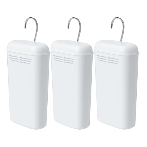 TECHZOCO Humidificador Para Radiador, humidificador universal con gancho para colgar flexible, Humidificador sostenible, apto para todos los calentadores, Plástico, Incluye ganchos, Blanco, 3 Unidades