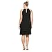 S.L. Fashions womens Plus-size Embellished Halter Neck Tier Special Occasion Dress, Black, 14 Plus