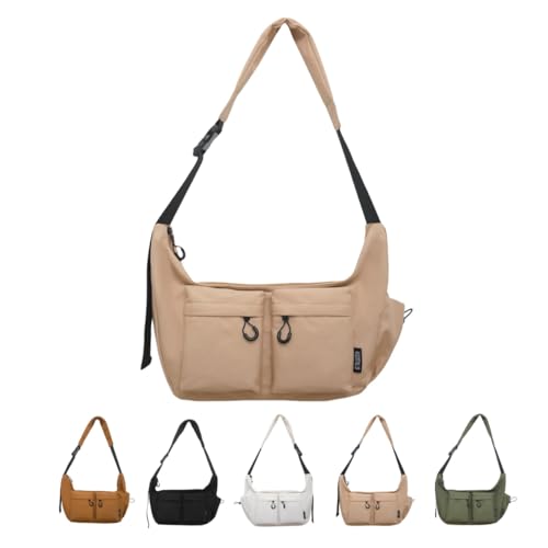 Dallaswind Large Capacity Canvas Bag – Waterproof Shoulder Purse & Messenger Bag with Multiple Pockets for Travel & Daily Use