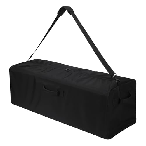 150L Extra Large Duffle Bag - 42 inch Heavy Duty Luggage Bag for Travel/Camping - Black Black 42 inch - 1000D Polyester