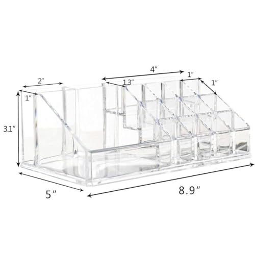Image of Makeup Organizer Drawer Desk Multipurpose Acrylic Makeup Cosmetic Display Stand Makeup Brushes Lipstick Pencil Mascara Brush Hair Combs and Jewelry Storage Box Dressing Table Organizer