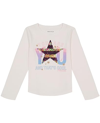 Image of Nautica Girls' Long Sleeve Graphic T-Shirt