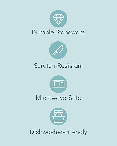 image for PURE LIVING INTERIOR DESIGN Stoneware dinnerware set 8 persons 32 pcs 