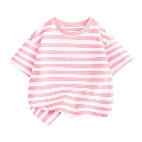 Boys Girls Striped Shirt Short Sleeve T-Shirts Toddler Summer Stripe Tee Top Kids Casual Crew Neck Blouse T