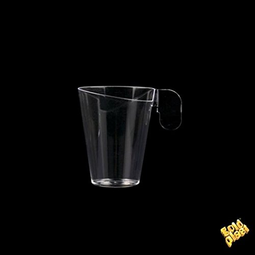 GOLD PLAST SPA Tazzine Plastica caffè Design 72CC 12 Tazze Caffe' Bar Monouso Bicchieri Trasparenti Bicchierini