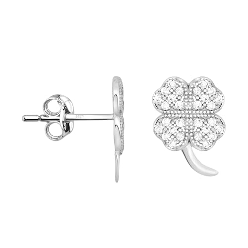 Boucles d'oreilles femme argent 925 zircon clous d'étoile 20075