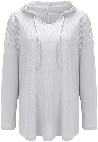 OCCOKO Sudaderas Mujer con Capucha Suéter con Capucha de Manga Larga con Cuello de jardín para Mujer Sudadera Mujer Capucha