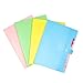 ZRSE 5 Pockets Plastic Expanding File Folders A4 Letter Size Snap Closure Paper Organizer Set of 4 Multicolored