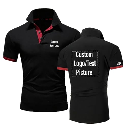 NiQiShangMao Custom Logo Printed Company Polo Shirt Business Casual Slim Fit Cotton T-Shirt Men Women Personalized Short Sleeve Shirt Color2,XL NiQiShangMao Custom Logo Printed Company Polo Shirt Business Casual Slim Fit Cotton T-Shirt Men Women Personalized Short Sleeve Shirt Color2,XL