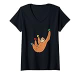 Photo Gallery donna cool sloth - boulder climbing gift maglietta con collo a v Photo Gallery donna cool sloth - boulder climbing gift maglietta con collo a v