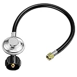 Rushare 2 Feet Universal Gas Grill Regulator and Hose, Propane Regulator Replacement for Weber, Charbroil, Nexgrill Grill, Propane Patio Heater and Fire Pit