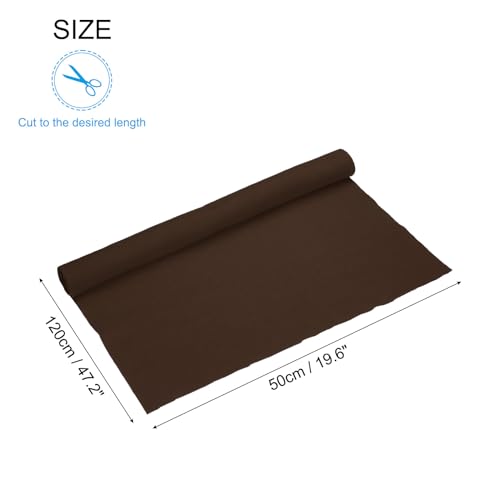 Image of MECCANIXITY 47 inch Elastic Cuffs Ribbed Trims Cotton Fabric Knit Rib Stretch Tape Cuff Sleeve Waistband for Sewing, 20 inch Wide Dark Brown