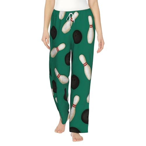 Pantalon pyjama polaire bowling femme contre le froid nocturne
