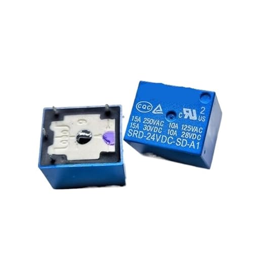 Relé SRD-24VDC-SD-A1 de 24V y 15A conmutador de alta capacidad de corriente para placas de circuito