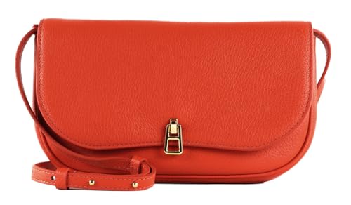 Sac de soirée Magie Mini Bag Coccinelle cuir orange bandoulière épaule