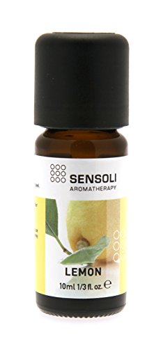 SENSOLI Lemon Essential Oil 10ml – 100% Pure Citrus Limon, Amber Glass Dropper Bottle – Aromatherapy Essential Oil for Diffusers, Massage & DIY Blend