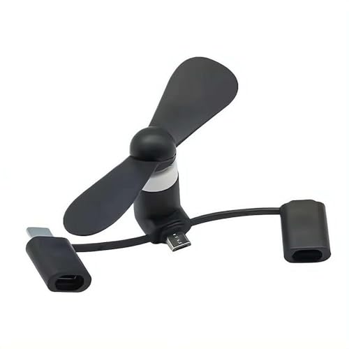 Ventilador de teléfono USB C, mini ventilador portátil de viaje para teléfono celular tipo C, micro USB C, refrigeración para teléfonos Android, micro USB, teléfonos celulares de mano, pequeños