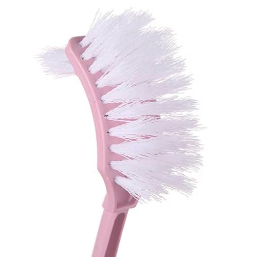 BESPORTBLE Cepillo de Baño con Base y Mango Largo Ergonómico Juego de 3 Unidades para Esquinas Color Rosa Escobilla Doméstica Multifuncional para Limpieza en Hogar Hotel y Oficina