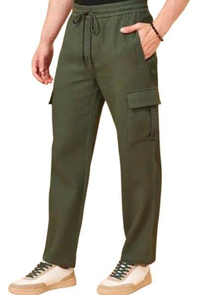 Vanits Men's Loose Fit Trousers with Drawstring Waist-picture-46