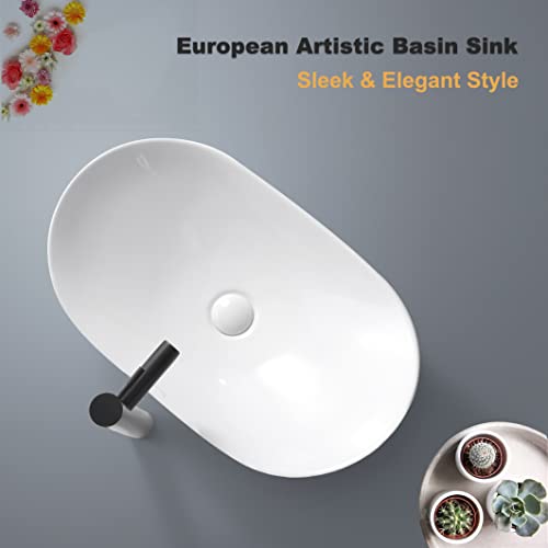 Bathivy-Oval-Bathroom-Vessel-Sink-205-x-126-Modern-Above-Counter-Vanity-Bowl-White-Ceramic-Porcelain-Art-Basin-Sinks-with-Pop-Up-Drain-Combo Bathivy Oval Bathroom Vessel Sink 205 x 126 Modern Above Counter Vanity Bowl White Ceramic Porcelain Art Basin Sinks with Pop Up Drain Combo