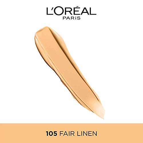 Image of L'Oreal Paris Liquid Foundation, Waterproof, Sweatproof and Heatproof, Oil-Control, Infallible 24H Matte Cover, 105 Fair Linen, 35 ml (Pack of 2)