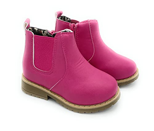 Blue Berry Girls Fashion Cute Toddler/Infant Winter Snow Boots (4, 04FUCHSIA, numeric_4)