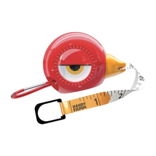 Handy Famm Kids Tape Measure, 8ft Retractable Measuring Tape, Red Lola