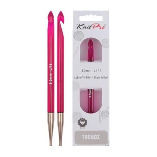 KnitPro Trendz Afghan/Tunisian Crochet Hook | US Size L (8mm)