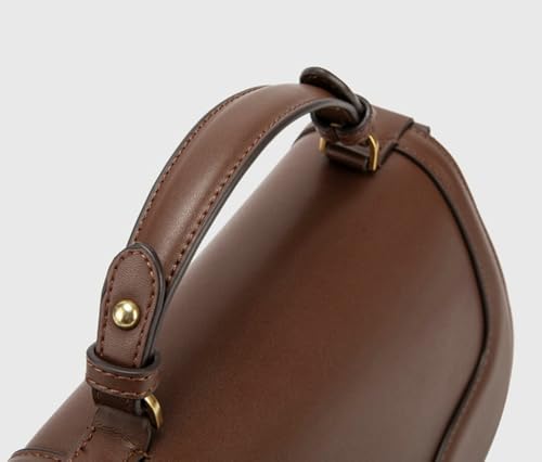 Slouchy PU Leather Saddle Hobo Bags Women Trendy Underarm Crescent Shoulder Bag Cute Crossbody Purse Satchel Tote Handbag3