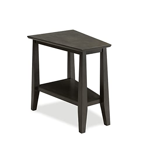 Image of Leick Home Delton Wedge End Table, 17 inch, Smoke Gray