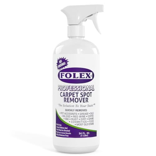 FOLEX - Professional Carpet Cleaner Spray 34 oz - Pet Stain Removal - Instant Stain Removal - No...