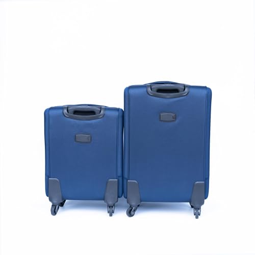 Protects Your Belongings with Navy Blue Softside Suitcase, Waterproof, Adjustable Handle, and Silent Wheels for Easy Mobility3