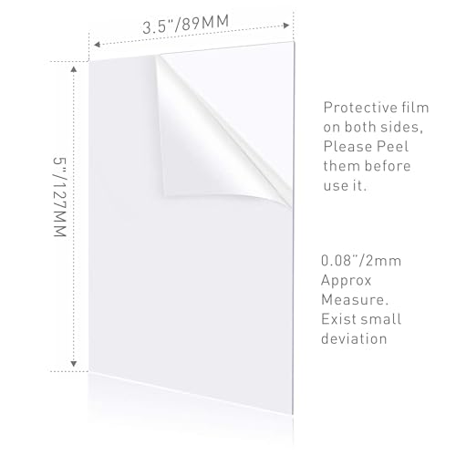 Image of 11 Pack 3.5X5 Inch Colored Translucent Acrylic Sheets with A Thickness of 0.08 Inches, Suitable for Making Various DIY Handicrafts Such As Hot Bending, Carving, Laser, Cutting, Drawing, Etc