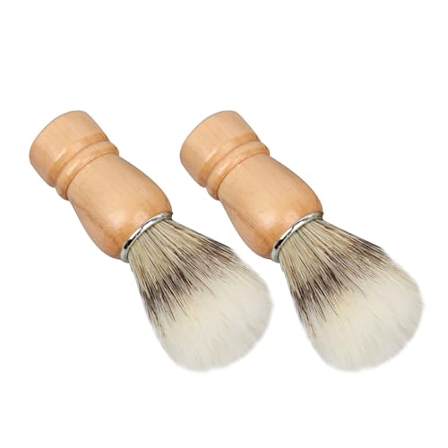Weenwill Brocha de Afeitar,2 PCS Brocha de Afeitar para Hombre,Brochas Tradicionales para Afeitado Húmedo con Abundante Espuma,Brochas de Cerdas,Ideal para Jabón,Crema y Espuma de Afeitar