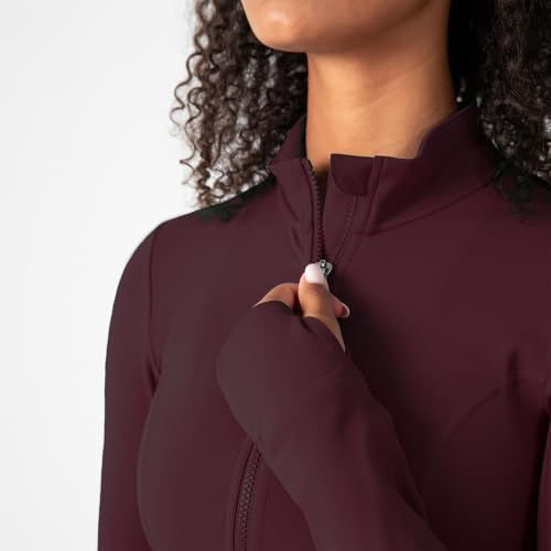 Image of YITTY Active Women's Ultraluxe Full Zip Jacket, Athleisure, 4-Way-Stretch, Thumbholes