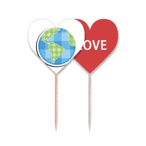 Drapeau Love Heart Lable Cupcake Pick et Pics Univers pour Fêtes Rêveuses - 2
