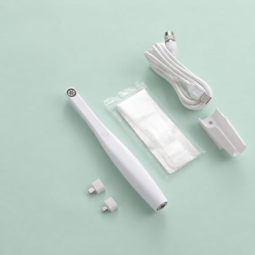 Image of QAWACHH Intraoral Camera,1600x1200 High Definition USB Handheld Visual Endoscope Dental Care for Phone Computer,IP67 Waterproof with 2 Otg Connector