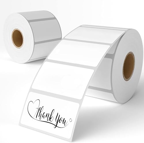 1200 Etiquetas de Dirección Autoadhesivas de Primera Calidad en Rollo de 60mm x 40mm Etiquetas Térmicas para La oficina, Etiquetas de Alimentos para La Cocina (2 roll，600 Etiquetas por Volumen)