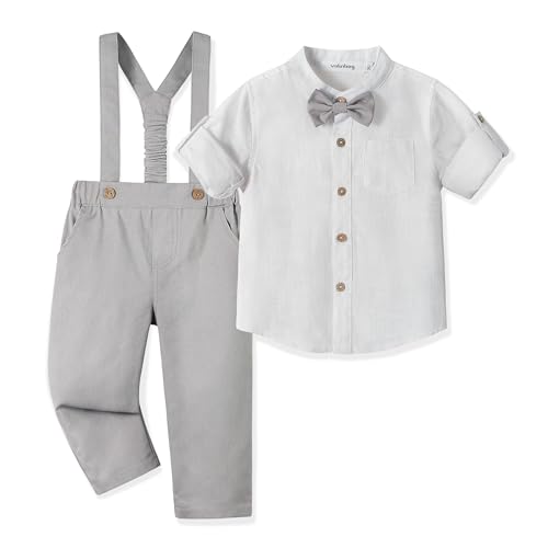 Costume bébé garçon coton lin confortable anti-irritation pour mariage