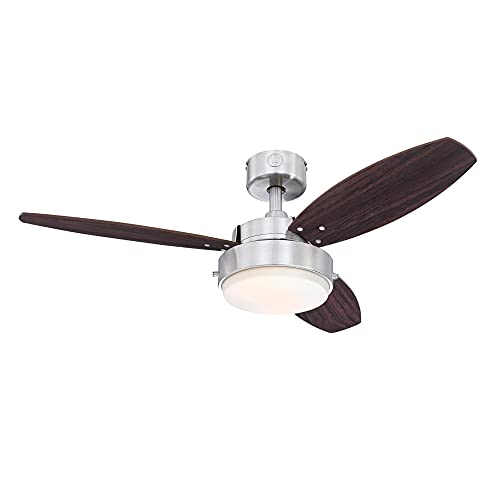 Image of Westinghouse Alloy LED Ceiling Fan with Light, 42-Inch, Brushed Nickel