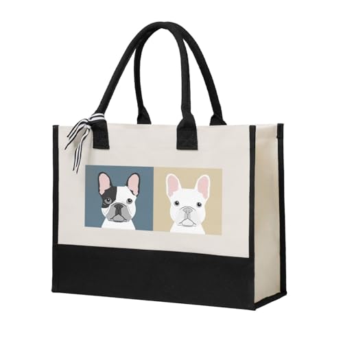 Sac fourre-tout bouledogue français idéal pour le shopping