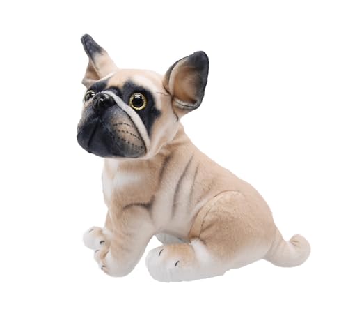 Lifelike French Bulldog Stuffed Animal Animated Plush Puppy Toy D...