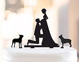 Wedding Cake Topper,Pregnant wedding cake topper,Pregnant Bride cake topper,Funny Cake Topper,Pregnant With Dog cake topper,Pregnant,Celebration Party Cake Decoration Supplies.