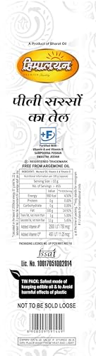 Image of Himalayan Brand Yellow Mustard Oil 5 Litre Tin (Fortified with vitamin A and D)